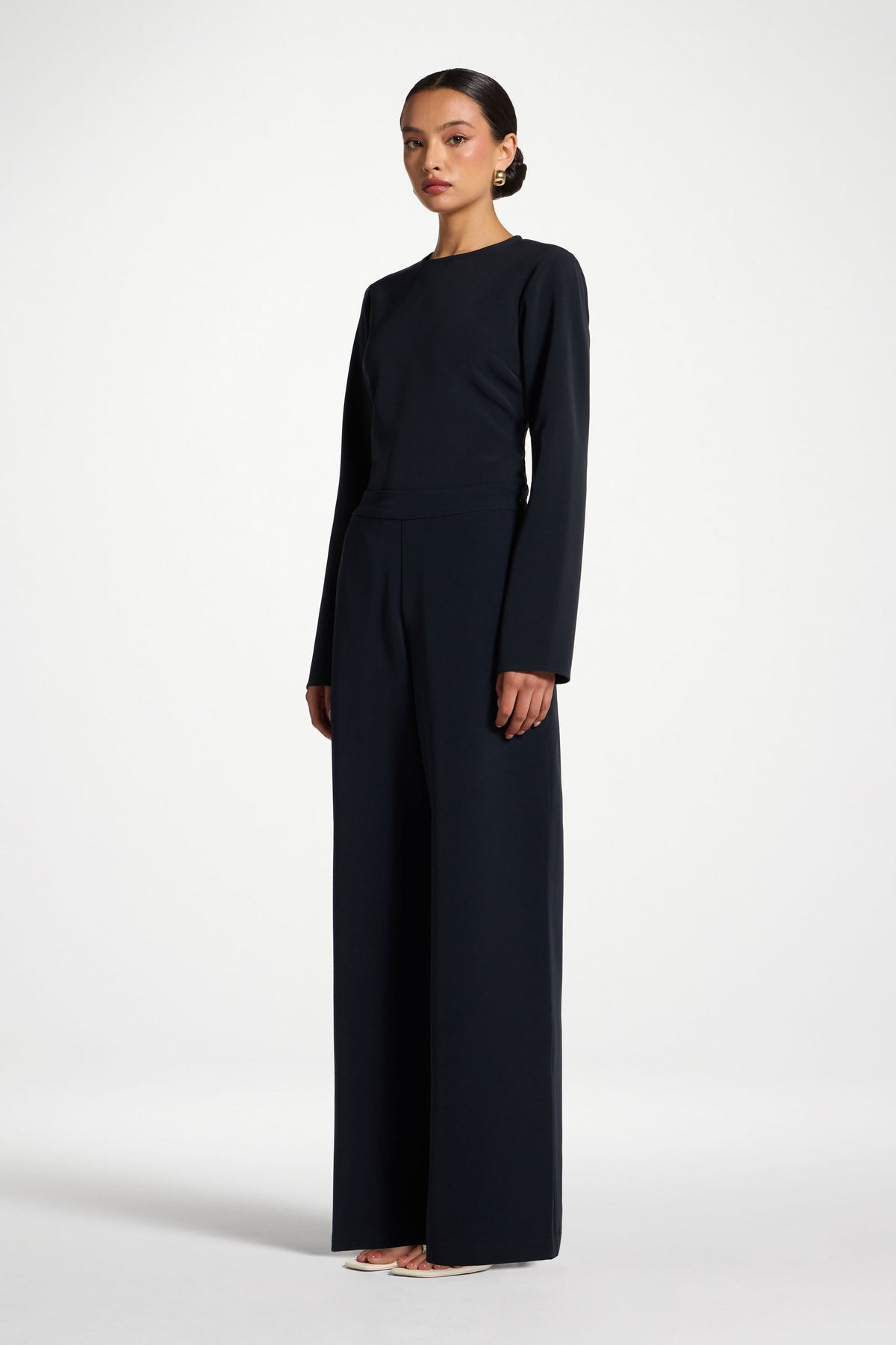 Wide Leg Pants - Midnight