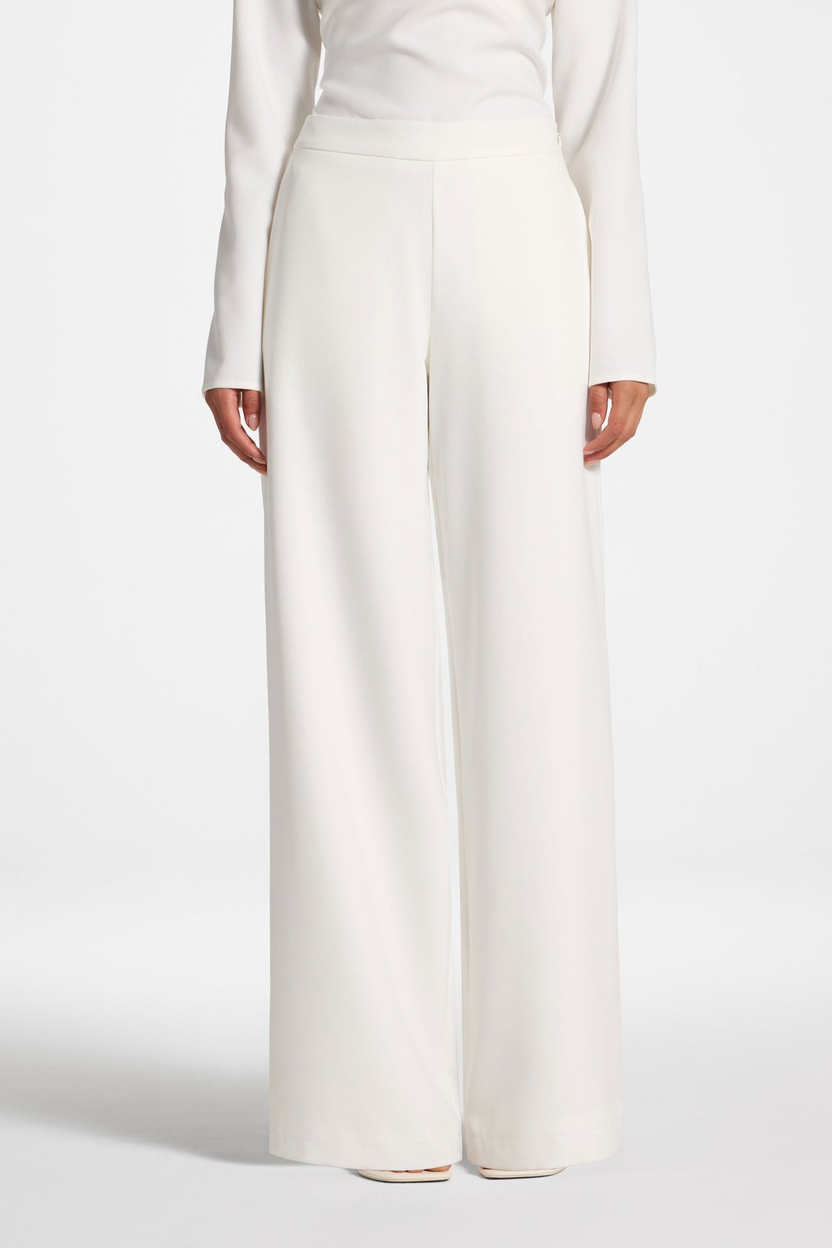 Wide Leg Pants - White