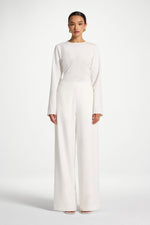 Wide Leg Pants - White