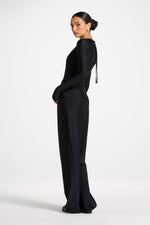 Wide Leg Swim Pants - Black