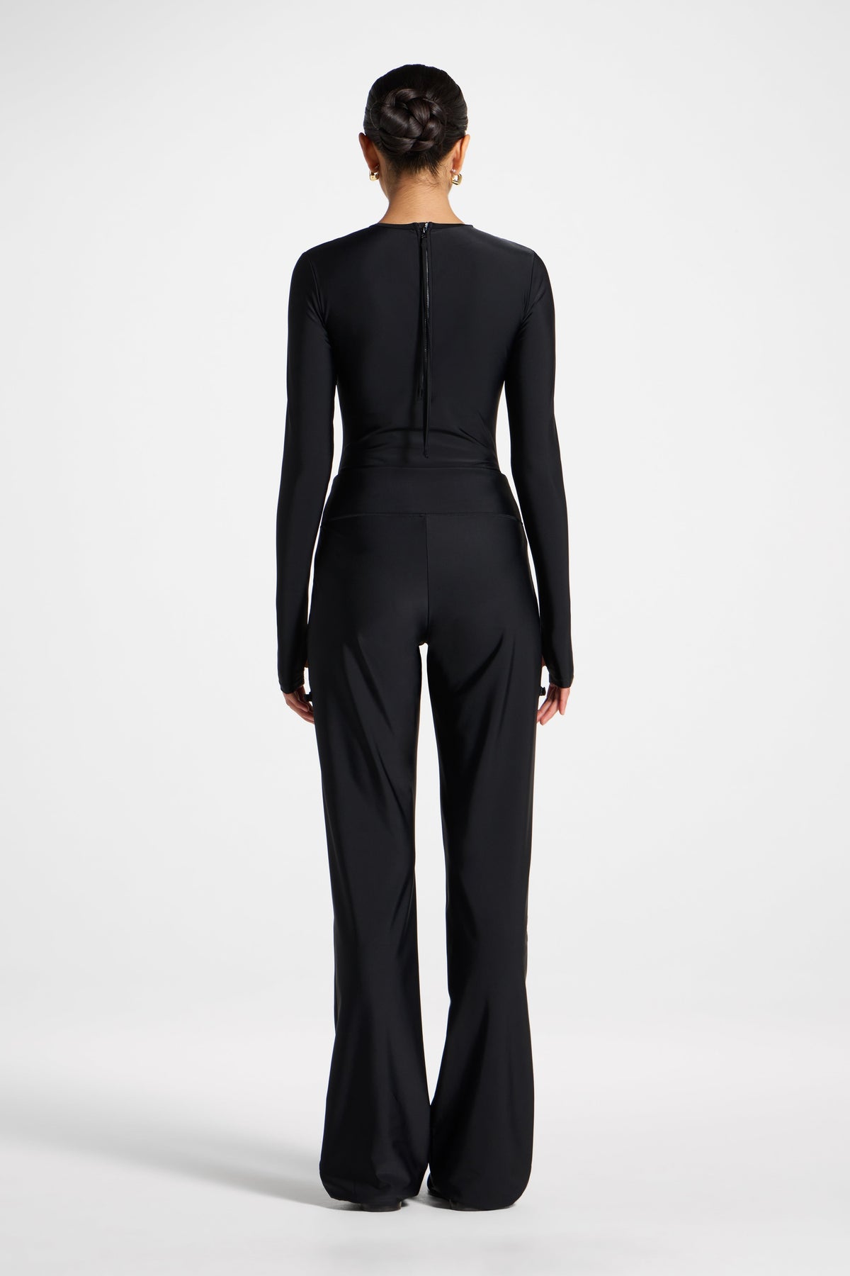 Wide Leg Swim Pants - Black