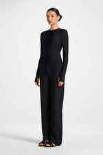 Wide Leg Swim Pants - Black