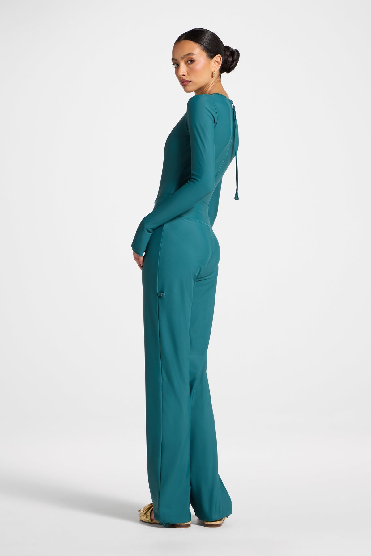 Wide Leg Swim Pants - Mediterranea