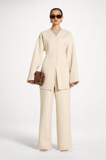 Wool Cinch Jacket - Beige