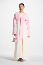 Wrap Tie Cardigan Top - Pastel Pink