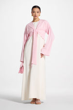 Wrap Tie Cardigan Top - Pastel Pink