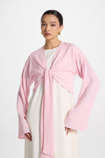 Wrap Tie Cardigan Top - Pastel Pink