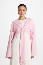 Wrap Tie Cardigan Top - Pastel Pink