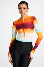 Wrap Two Piece Swimsuit & Skirt Set - Sunset Ombre
