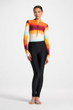 Wrap Two Piece Swimsuit & Skirt Set - Sunset Ombre