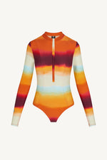 Wrap Two Piece Swimsuit & Skirt Set - Sunset Ombre