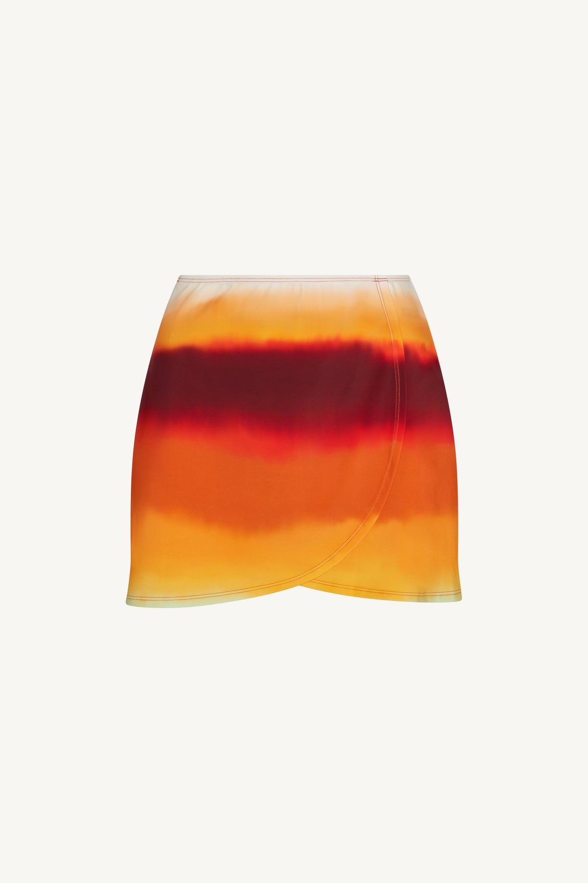 Wrap Two Piece Swimsuit & Skirt Set - Sunset Ombre