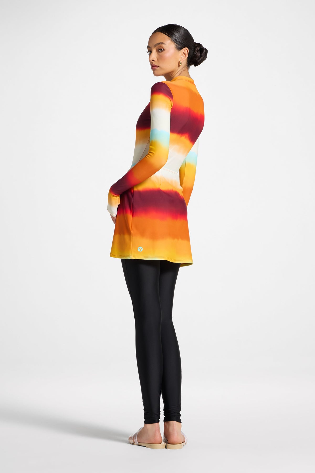 Wrap Two Piece Swimsuit & Skirt Set - Sunset Ombre