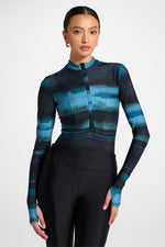 Wrap Two Piece Swimsuit & Skirt Set - Twilight Waves