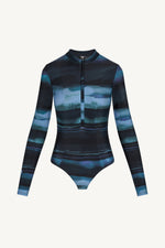 Wrap Two Piece Swimsuit & Skirt Set - Twilight Waves