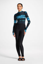Wrap Two Piece Swimsuit & Skirt Set - Twilight Waves