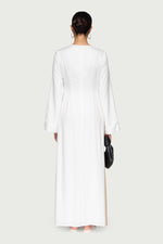 Yumna Contrast Wrap Maxi Dress - Sand Dune